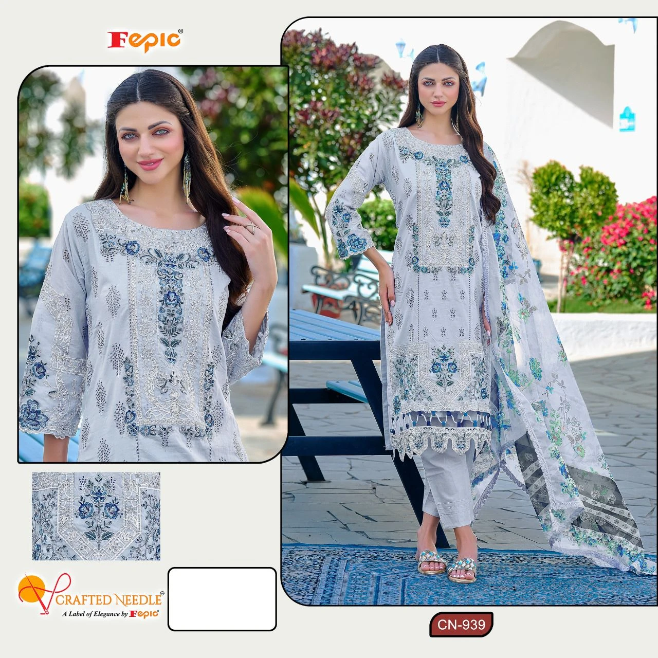 Fepic Cn 939 Cambric Cotton Wholesale Pakistani Readymade Salwar Suit Catalog — Wholesale Pakistani Suits, MPA wholesale from Surat - Gallery Image 2